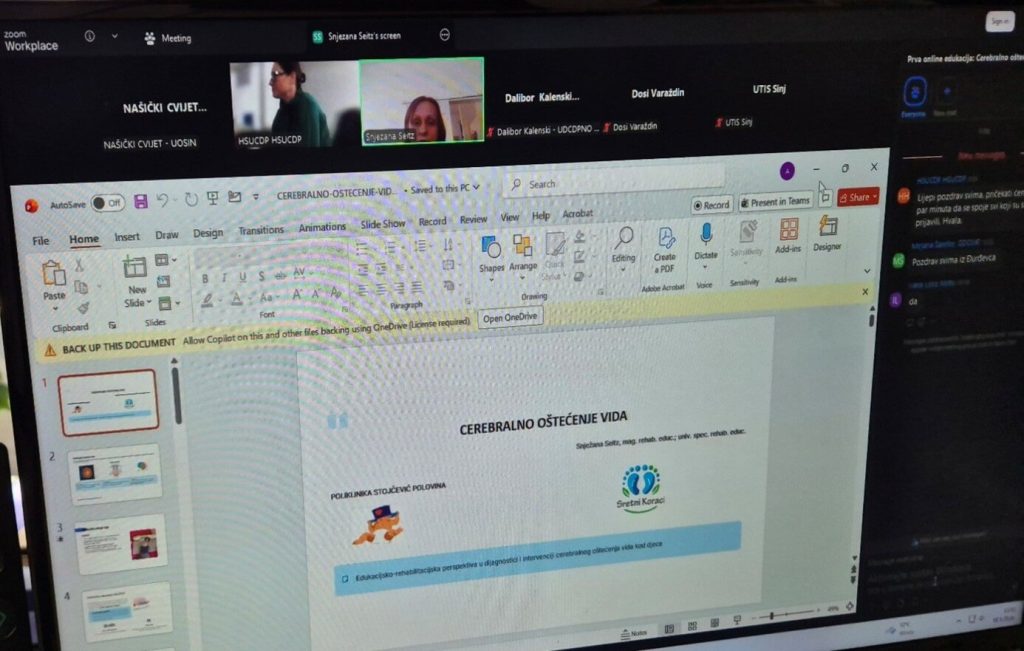Naslovna slika ONLINE EDUKACIJA HSUCDP – a „CEREBRALNO OŠTEĆENJE VIDA“